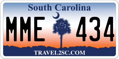 SC license plate MME434