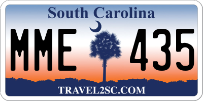 SC license plate MME435