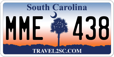 SC license plate MME438
