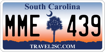 SC license plate MME439