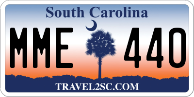 SC license plate MME440