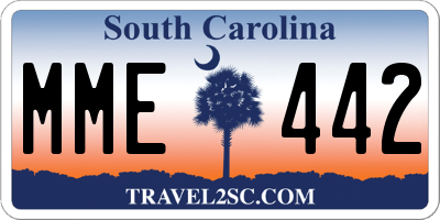 SC license plate MME442