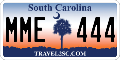 SC license plate MME444