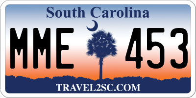 SC license plate MME453