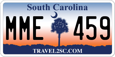 SC license plate MME459