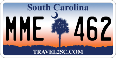 SC license plate MME462