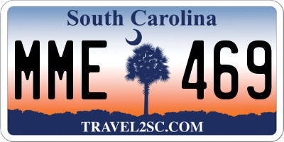 SC license plate MME469