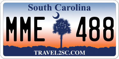 SC license plate MME488