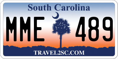 SC license plate MME489