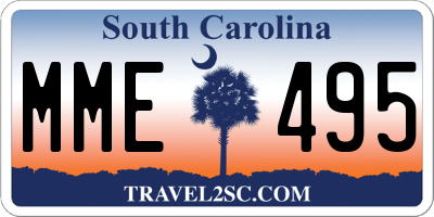 SC license plate MME495