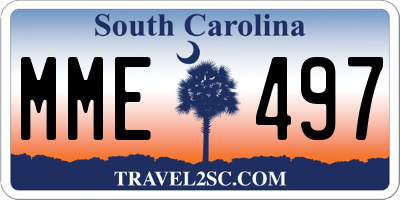 SC license plate MME497