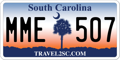 SC license plate MME507