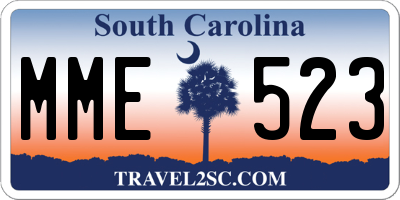 SC license plate MME523