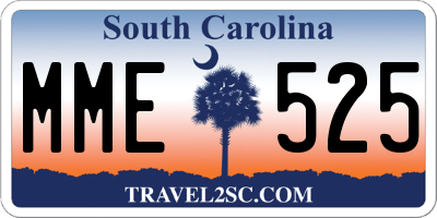 SC license plate MME525
