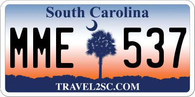 SC license plate MME537