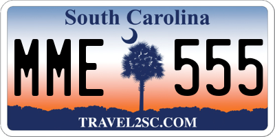 SC license plate MME555