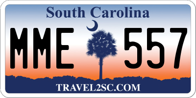 SC license plate MME557