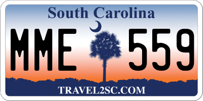 SC license plate MME559