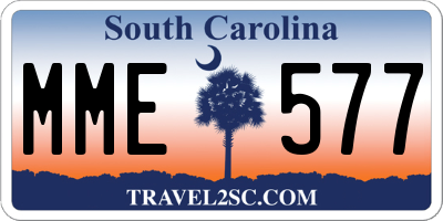 SC license plate MME577