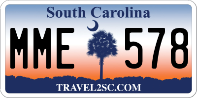 SC license plate MME578