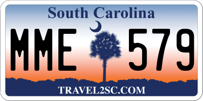 SC license plate MME579