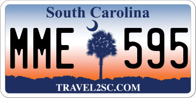 SC license plate MME595