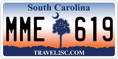 SC license plate MME619
