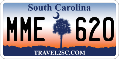 SC license plate MME620
