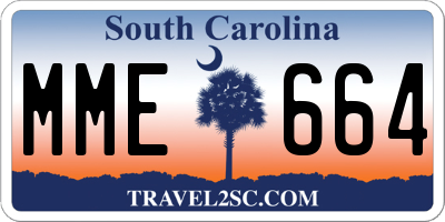 SC license plate MME664