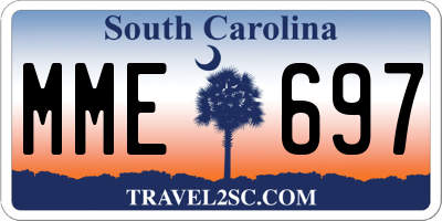 SC license plate MME697