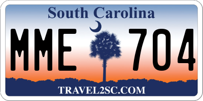 SC license plate MME704