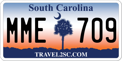 SC license plate MME709