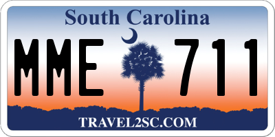 SC license plate MME711