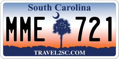 SC license plate MME721