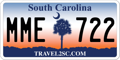 SC license plate MME722