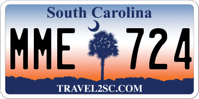 SC license plate MME724