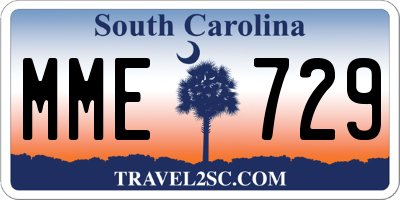 SC license plate MME729
