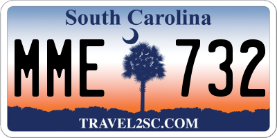 SC license plate MME732