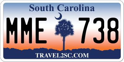 SC license plate MME738