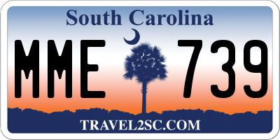 SC license plate MME739