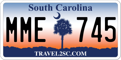SC license plate MME745