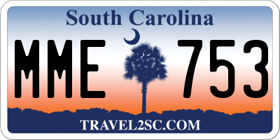 SC license plate MME753