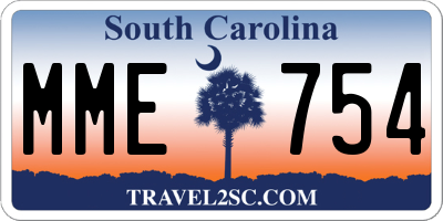 SC license plate MME754
