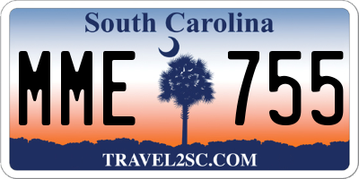SC license plate MME755