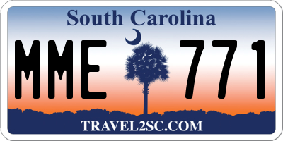 SC license plate MME771