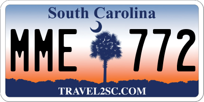 SC license plate MME772
