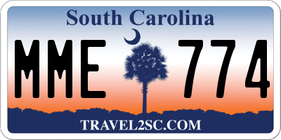 SC license plate MME774