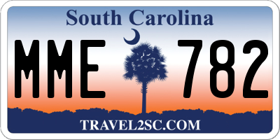 SC license plate MME782