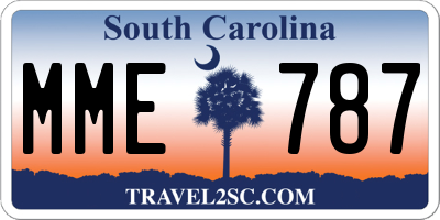SC license plate MME787