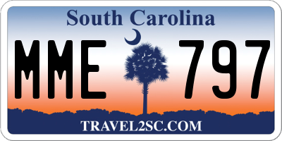 SC license plate MME797